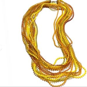 Vintage Multi Strand Necklace Fall Colors